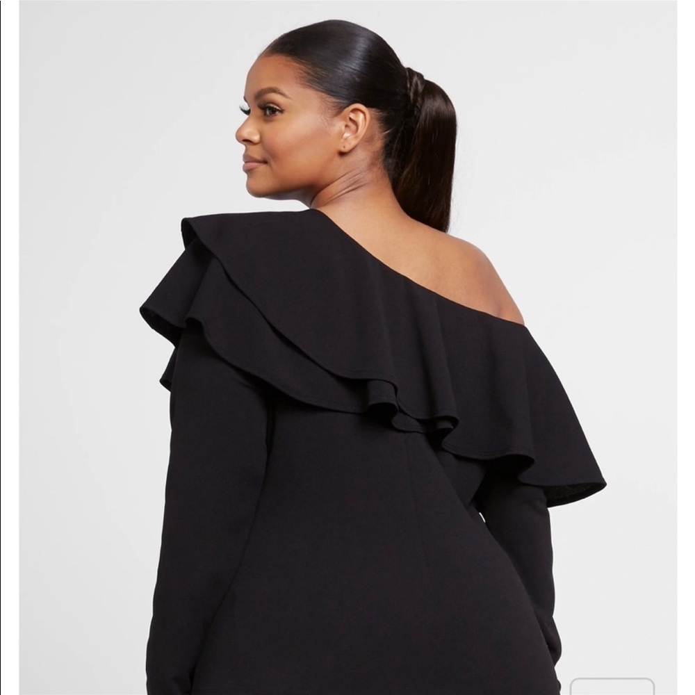 Fashion to Figure Rosa Double Ruffle Fitted Top